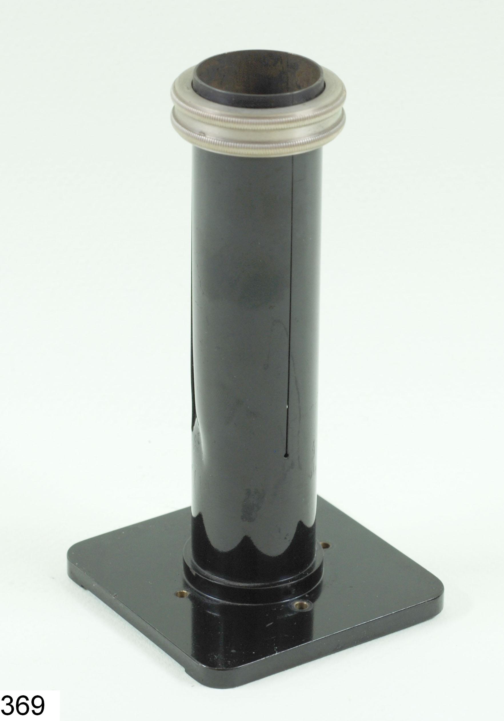 Tube métallique noir avec bague molletée de serrage