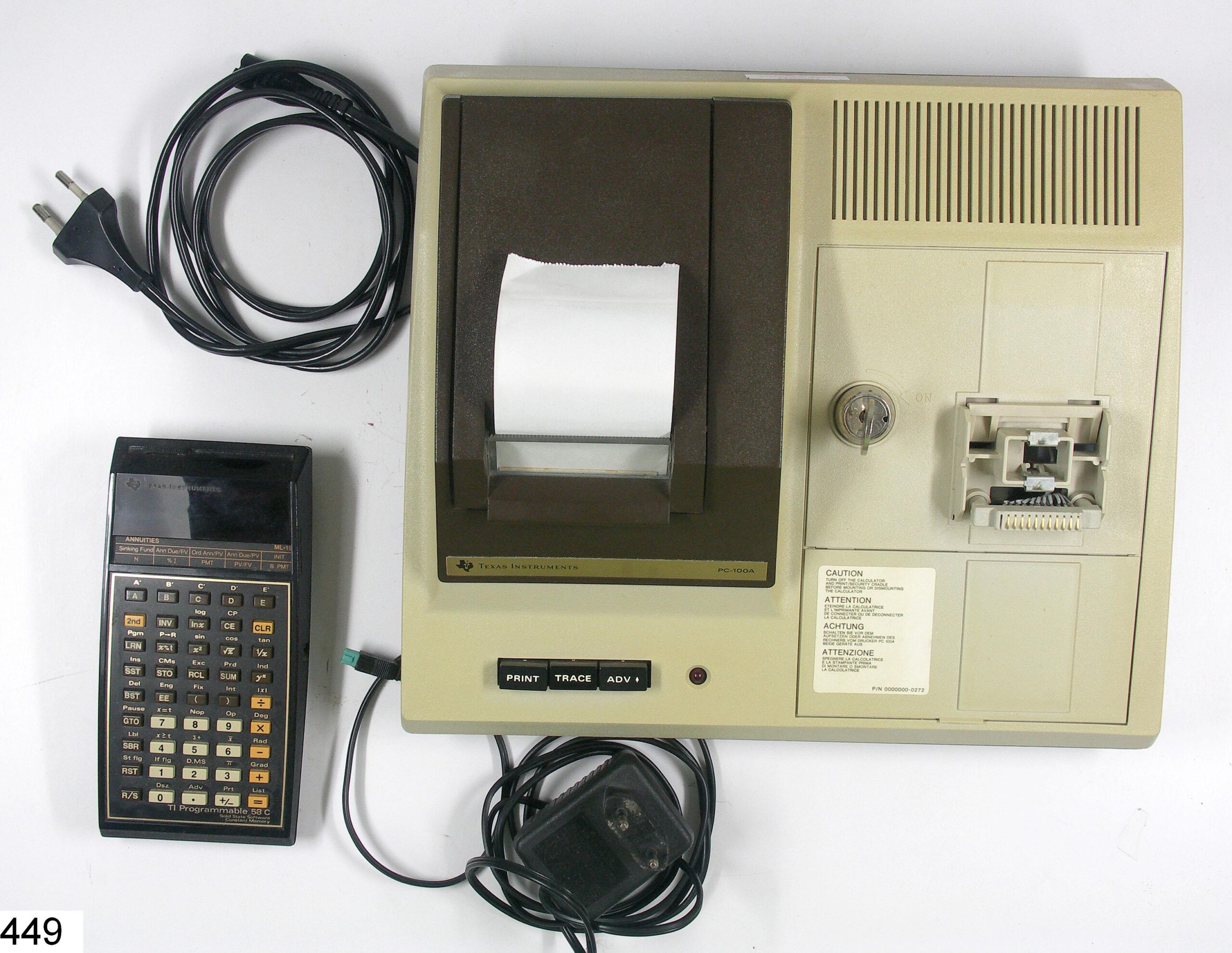Calculatrice électronique Texas Instruments PC-100A