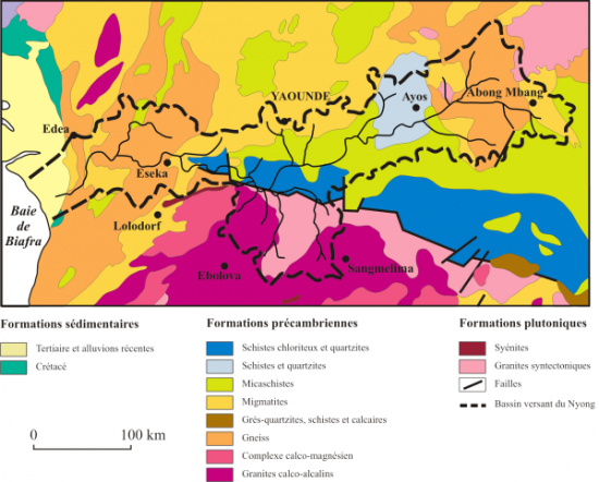 Figure 2. Geology map of the Nyong watershed
