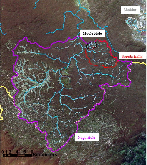 Figure 9. Large scale monitored watersheds