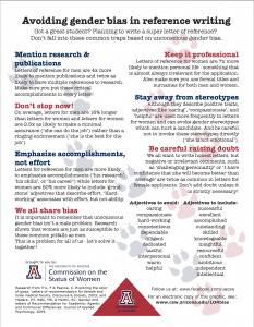 Avoiding gender bias in reference writing